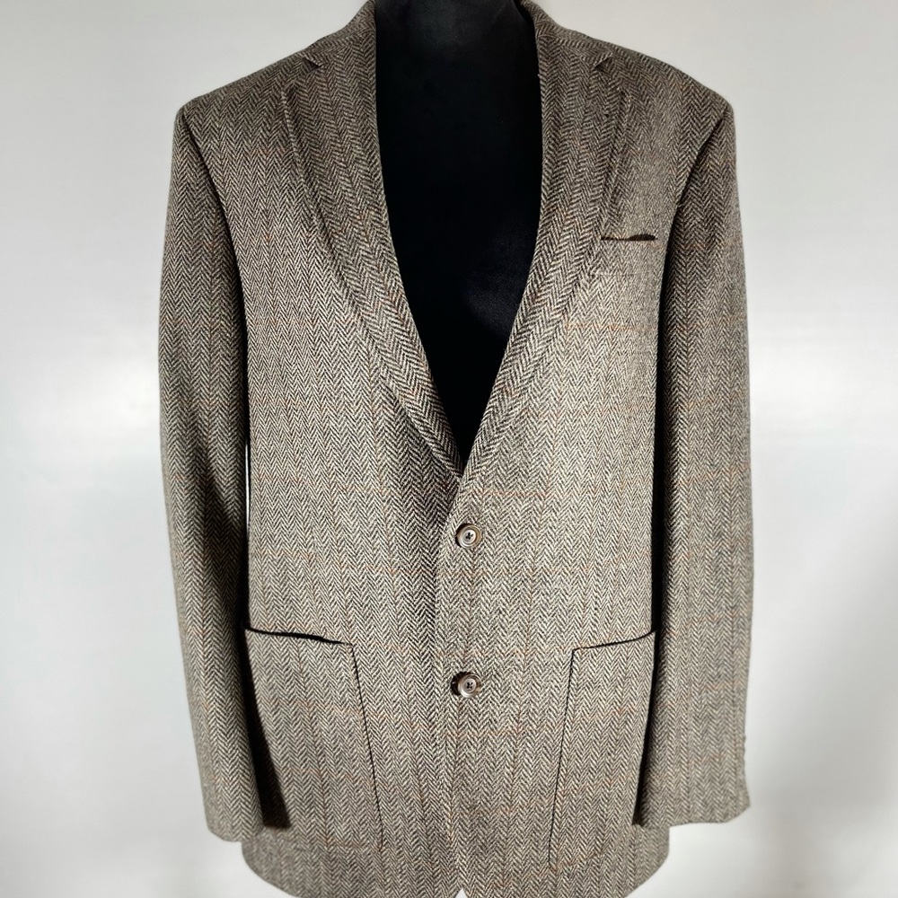 Vintage Prossimo Jack Victor herringbone jacket with elbow pads Model Clark 42 R